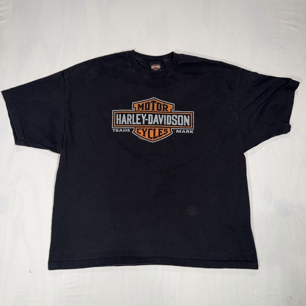 Harley-Davidson Black and Orange Shirt Soldotna Alaska 2022 XXL